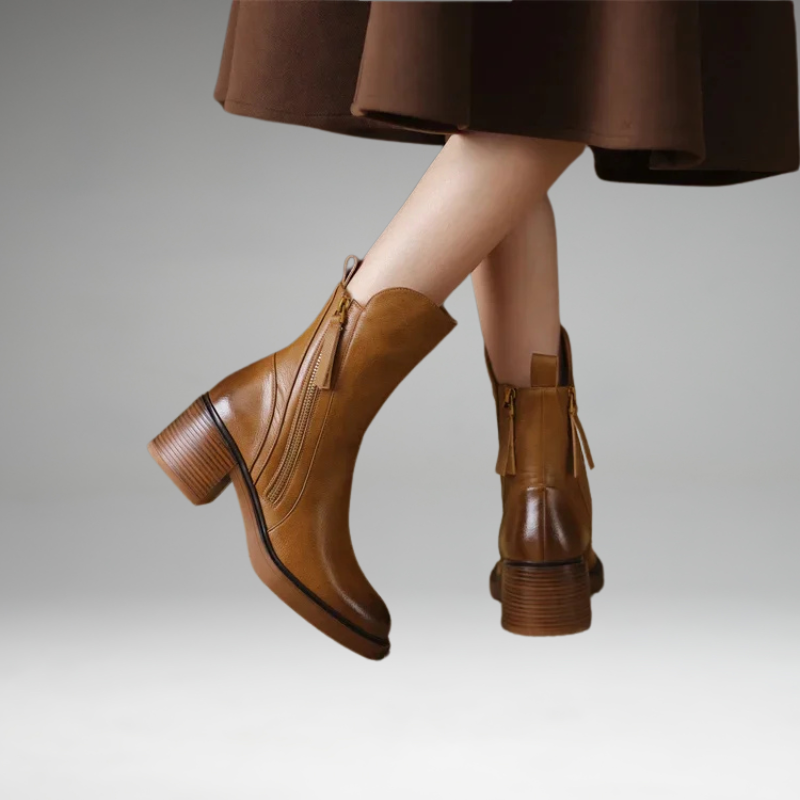 Grazia - Leather ankle boots
