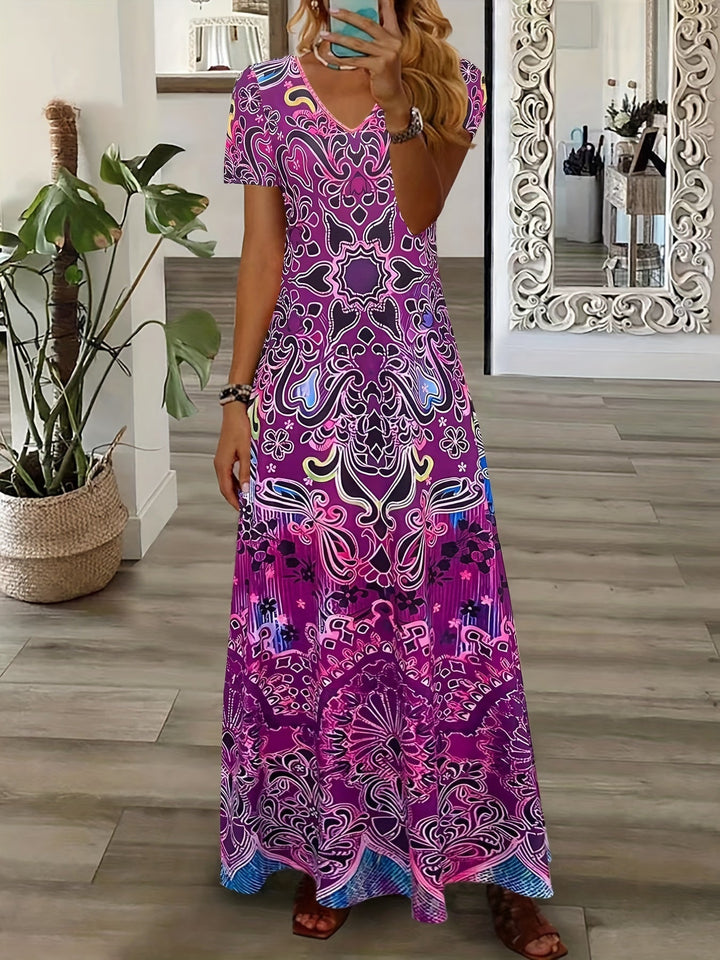 Daisy - Vintage V-Neck Dress